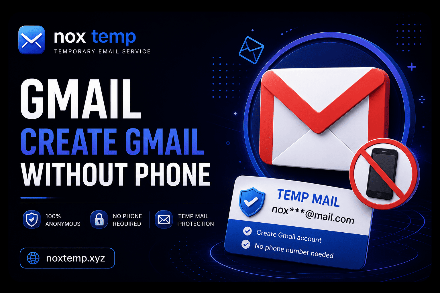Create Gmail without a phone number
