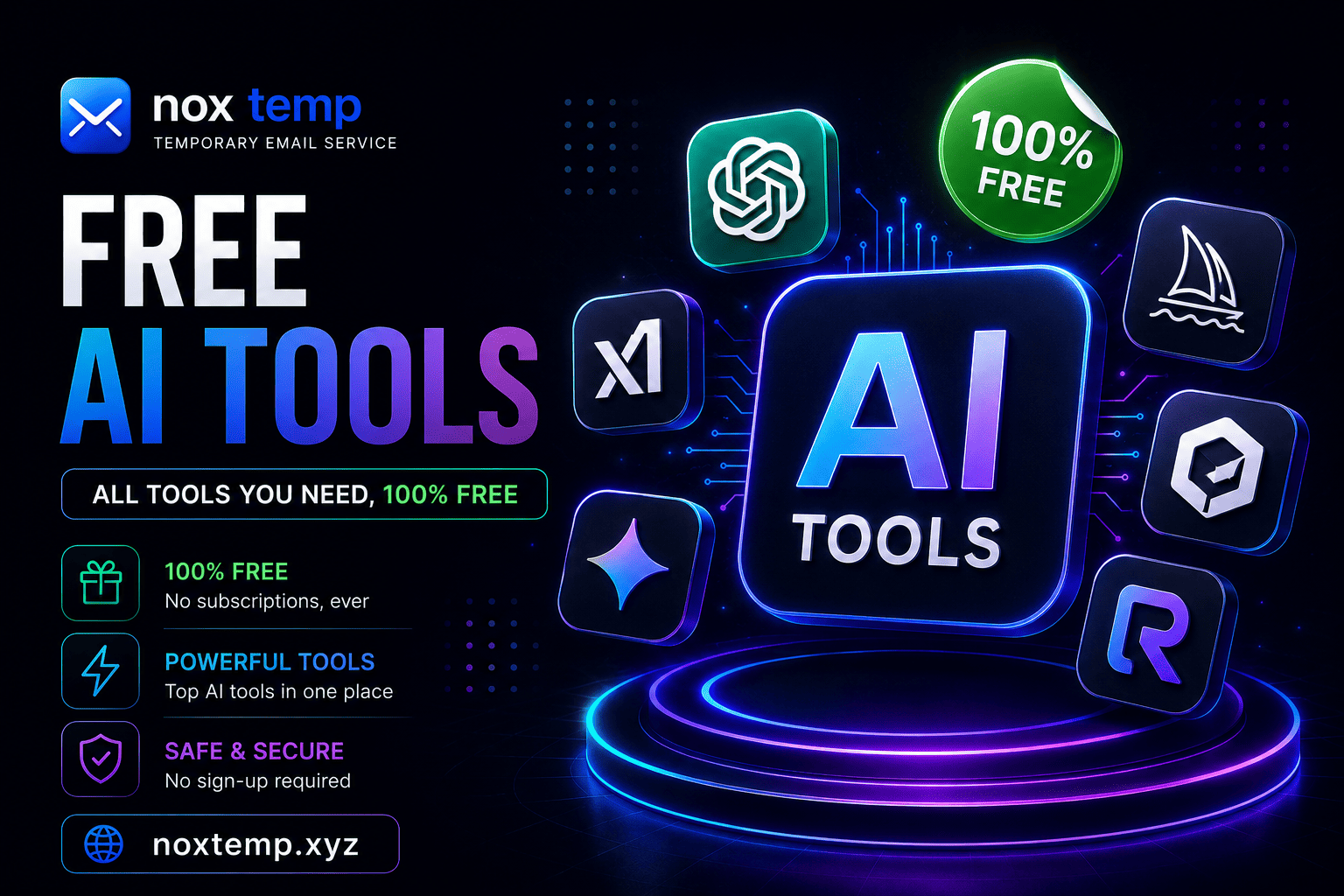 Access free AI tools with temp mail