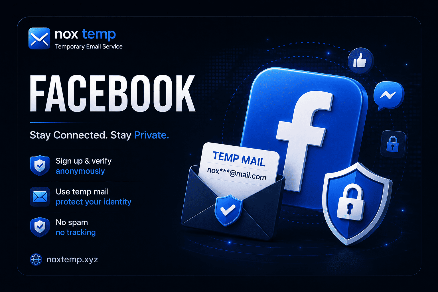 Sign up to Facebook with temp mail