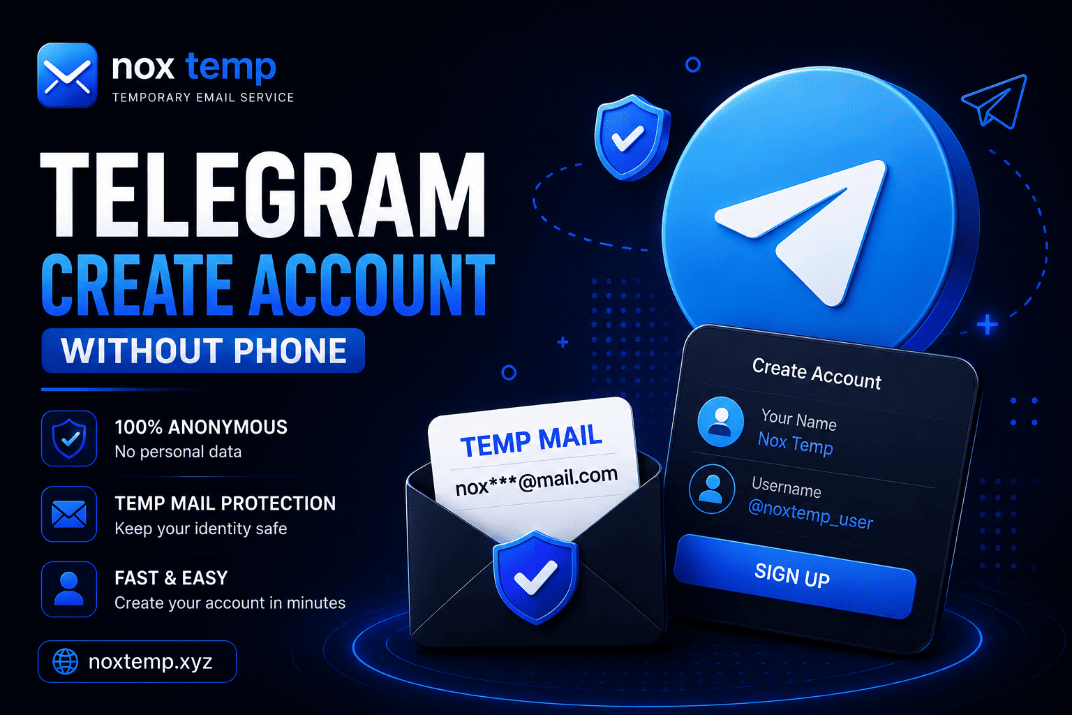 Register Telegram with a temp email