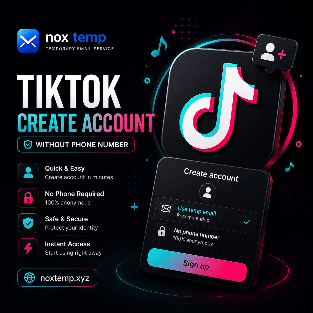 Verify TikTok with temp mail